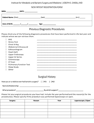 New Patient Registration Forms